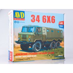 Сборная модель Армейский грузовик горький 34, 6x6(КИТ)