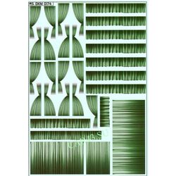 Набор декалей Шторки для Ikarus (200х70), зеленые