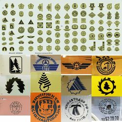 Набор декалей Эмблемы и логотипы автобаз, 190х80, черные