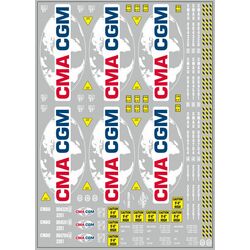 Набор декалей Контейнеры CMA СGM (вариант 1) (100х140)
