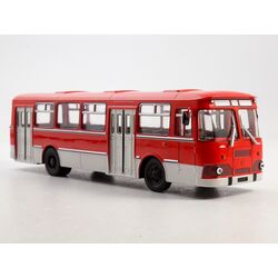 Масштабная модель автобуса ЛИАЗ-677М (красно-белый)(1:43)