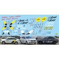 масштабная модель Набор декалей ВАЗ Веста / Vesta Яндекс такси, Uber