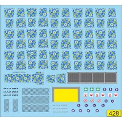 Декаль автобус МАЗ-203 обивка сидений ромашки