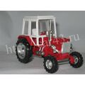 масштабная модель Трактор МТЗ-82 красный с хромом(пластик)(1:43)