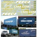 масштабная модель Набор декалей для контейнеров FESCO & CMA CGM, 190х80