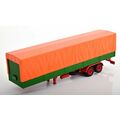 масштабная модель Полуприцеп грузовой с тентом (оранжевый/зеленый)