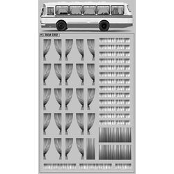 Набор декалей Шторки для ЛАЗ всех моделей (100х140), серый